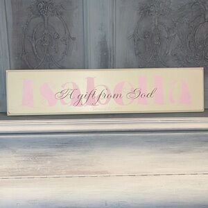 Isabella “Gift from God” 24x5 Sign